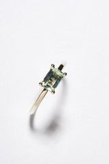 Anillo Horizontal Aguamarina