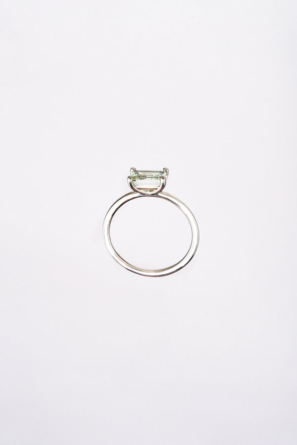 Anillo Horizontal Aguamarina