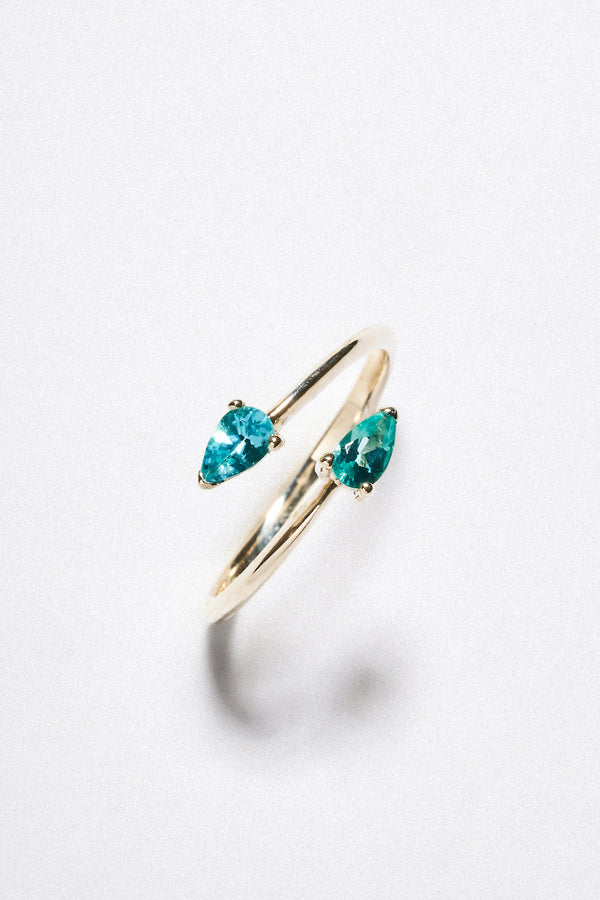 Anillo Apatita Gota Plata