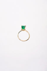 Anillo Esmeralda de Laboratorio Oro Amarillo