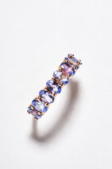 Churumbela Tanzanita Corte Ovalado Oro Rosa