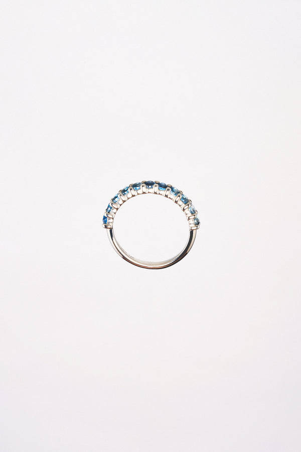 Churumbela Topacio London Blue Corte Brillante Oro Blanco