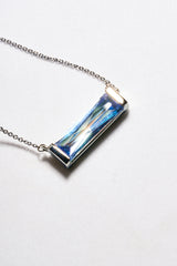 Collar Topacio Mistico Corte Rectangular